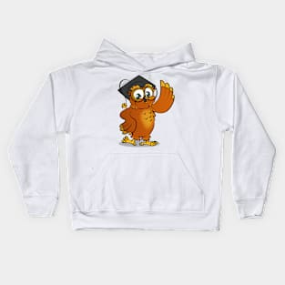 Cartoon Owl Design Kids Hoodie